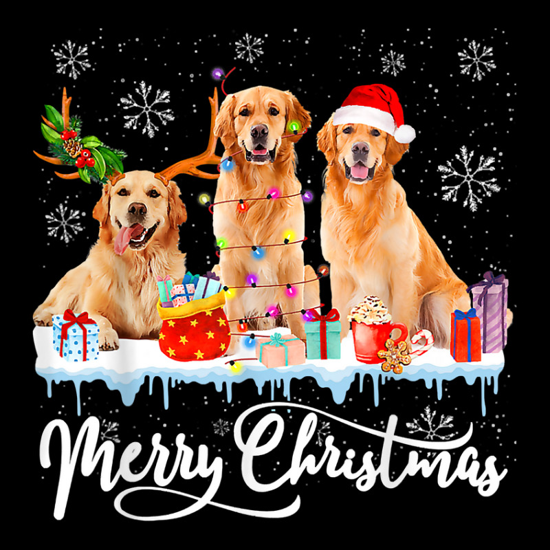 Golden Retriever Dog Merry Christmas Golden Retriever Santa Light Rein V-neck Tee | Artistshot