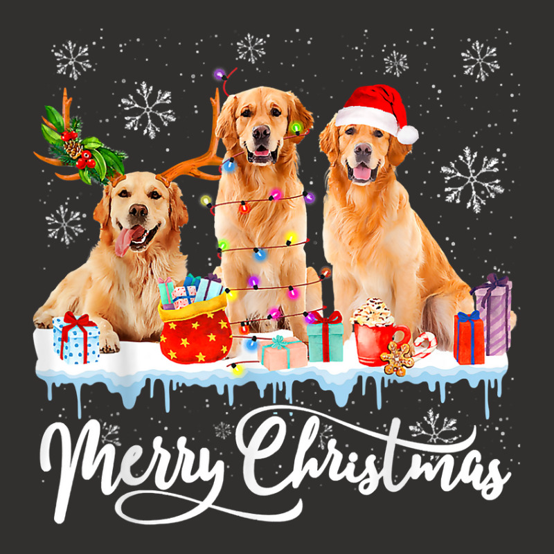 Golden Retriever Dog Merry Christmas Golden Retriever Santa Light Rein Champion Hoodie | Artistshot