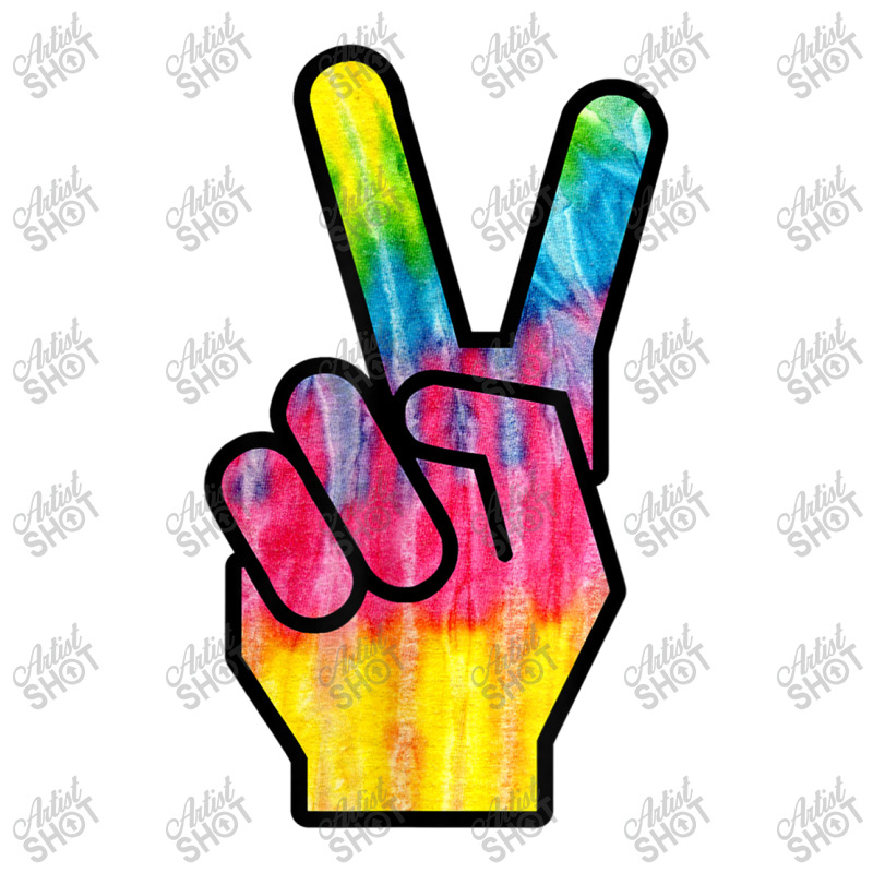 Finger Peace Sign Tie Dye 60s 70s Funny Hippie Costume Retro Vintage ...