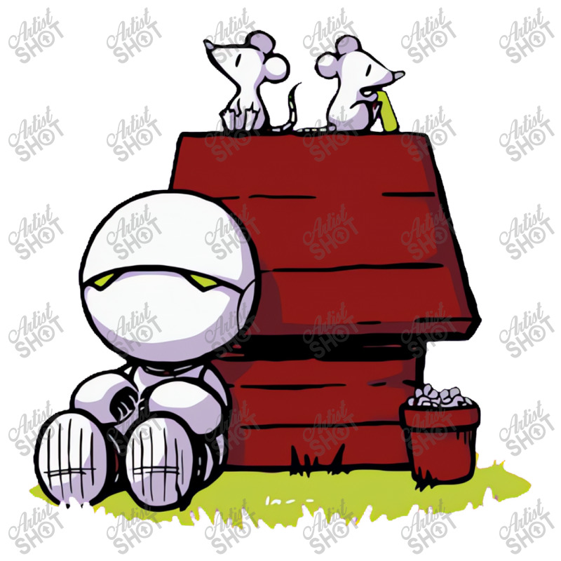 Marvin Paranoid Android Peanuts Sticker | Artistshot