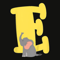 Kids Capital Letter E Alphabet Elephant Cute Kids Initial Scorecard Crop Tee | Artistshot