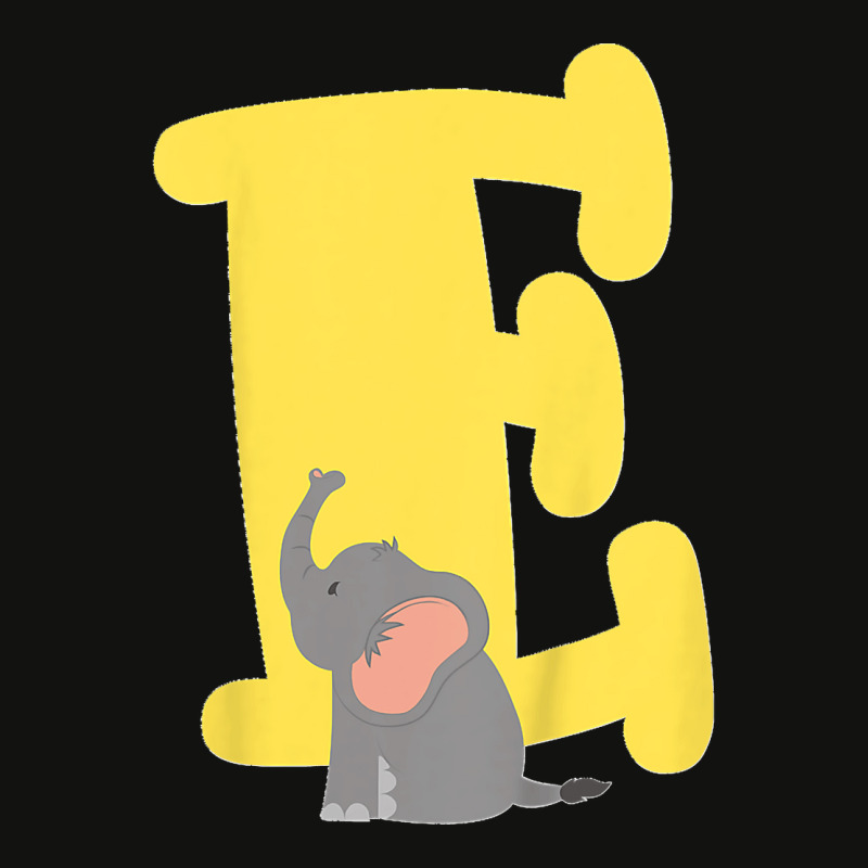 Kids Capital Letter E Alphabet Elephant Cute Kids Initial Scorecard Crop Tee by LeonelSalas | Artistshot