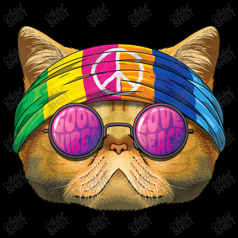 Hippie Exotic Shorthair Love Peace Sign 70s Hippie Cat Funny Gifts Boy Adjustable Cap by CaleDesign | Artistshot