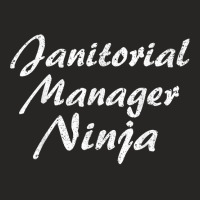 Janitorial Manager Tshirt Job Occupation Funny Work Title T Shirt Ladies Fitted T-shirt | Artistshot