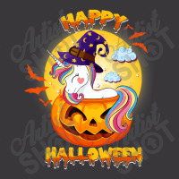 Happy Halloween Cute Candy Corn Unicorn With Witch Hat Girls Ladies Curvy T-shirt | Artistshot