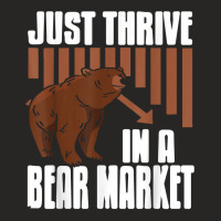 Just Thrive In A Bear Market Cool Trader Design Present Gift T Shirt Ladies Fitted T-shirt | Artistshot