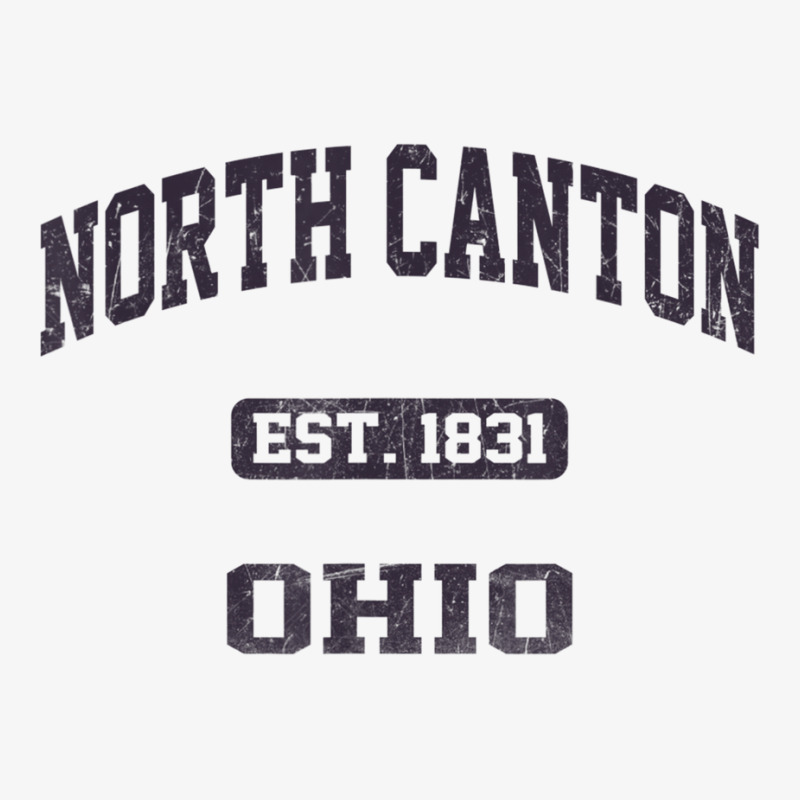 North Canton Ohio Oh Vintage State Athletic Style T Shirt Ladies Fitted T-shirt | Artistshot