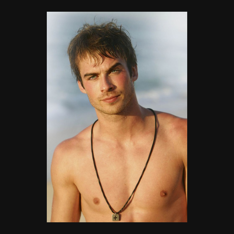 Ian Damon Shirtless Salvatore Portrait Canvas Print | Artistshot