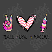 Peace Love And Vaccine I'm Vaccinated 2021 Vaccination Day Gift Vintage T-shirt | Artistshot