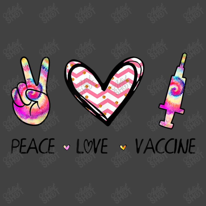 Peace Love And Vaccine I'm Vaccinated 2021 Vaccination Day Gift Vintage T-Shirt by CaleDesign | Artistshot