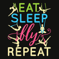 Aerial Yoga Silks Women Eat Sleep Fly Repeat T Shirt Scorecard Crop Tee | Artistshot