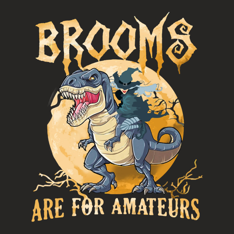 Dinosaur Brooms Halloween Amateurs Dinosaur Mask T Dino Ladies Fitted T-Shirt by peafowl | Artistshot