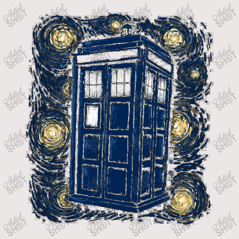 Starry Night Tardis Pocket T-Shirt by pusyaque-podcast | Artistshot