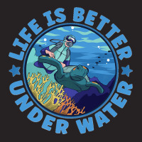 Life Is Better Under Water Marine Biology Scuba Diver Premium Vintage Cap | Artistshot