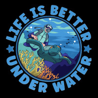 Life Is Better Under Water Marine Biology Scuba Diver Premium Kids Cap | Artistshot