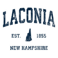 Laconia New Hampshire Nh Vintage Athletic Navy Sports Design Premium T 3/4 Sleeve Shirt | Artistshot