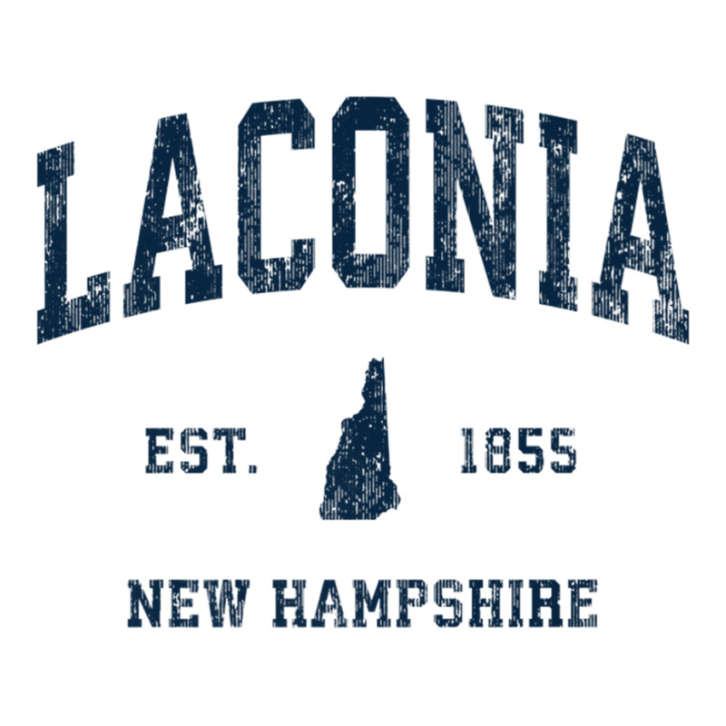 Laconia New Hampshire Nh Vintage Athletic Navy Sports Design Premium T 3/4 Sleeve Shirt | Artistshot