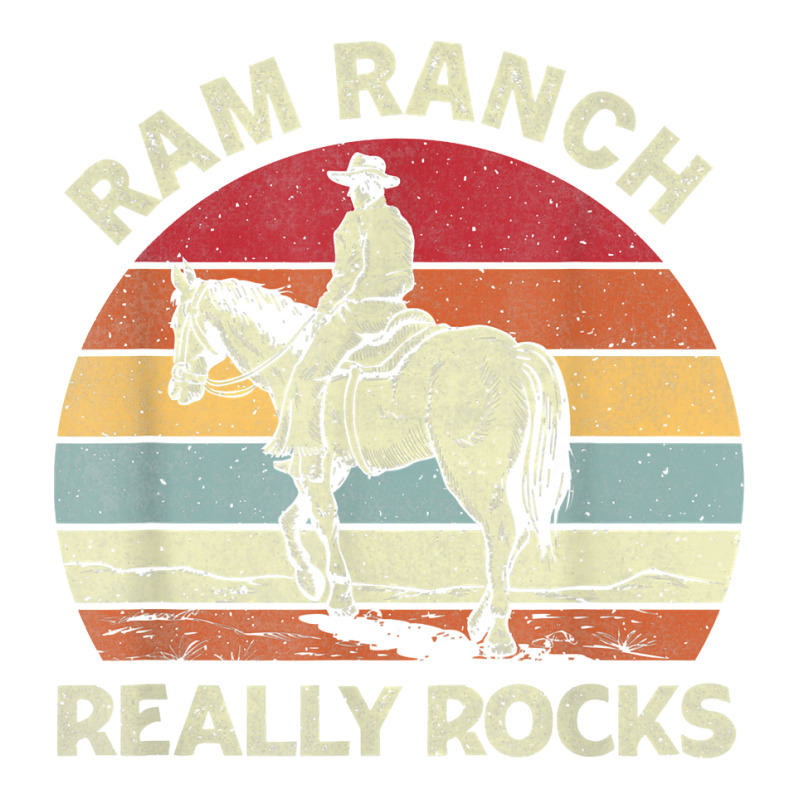 Ram Ranch Really Rock Vintage Western Rodeo Cowboy Horseback T Shirt Sticker | Artistshot