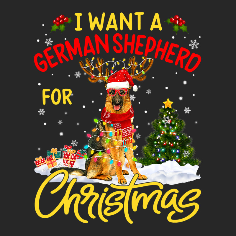 German Shepherd Gsd I Want German Shepherd Christmas Lights Santa Rein Men's T-shirt Pajama Set | Artistshot