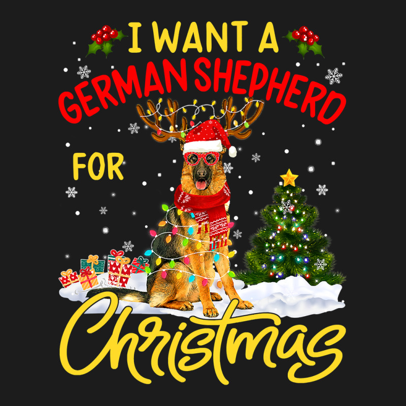 German Shepherd Gsd I Want German Shepherd Christmas Lights Santa Rein Hoodie & Jogger Set | Artistshot