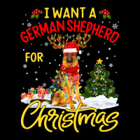 German Shepherd Gsd I Want German Shepherd Christmas Lights Santa Rein Fleece Short | Artistshot