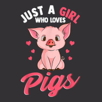 Just A Girl Who Loves Pigs Hog Lover Cute Farmer T Shirt Vintage Hoodie And Short Set | Artistshot