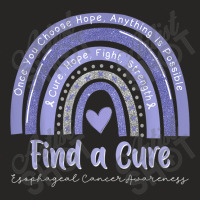 Rainbow Cure Hope Fight Strength Esophageal Cancer Awareness Ladies Fitted T-shirt | Artistshot