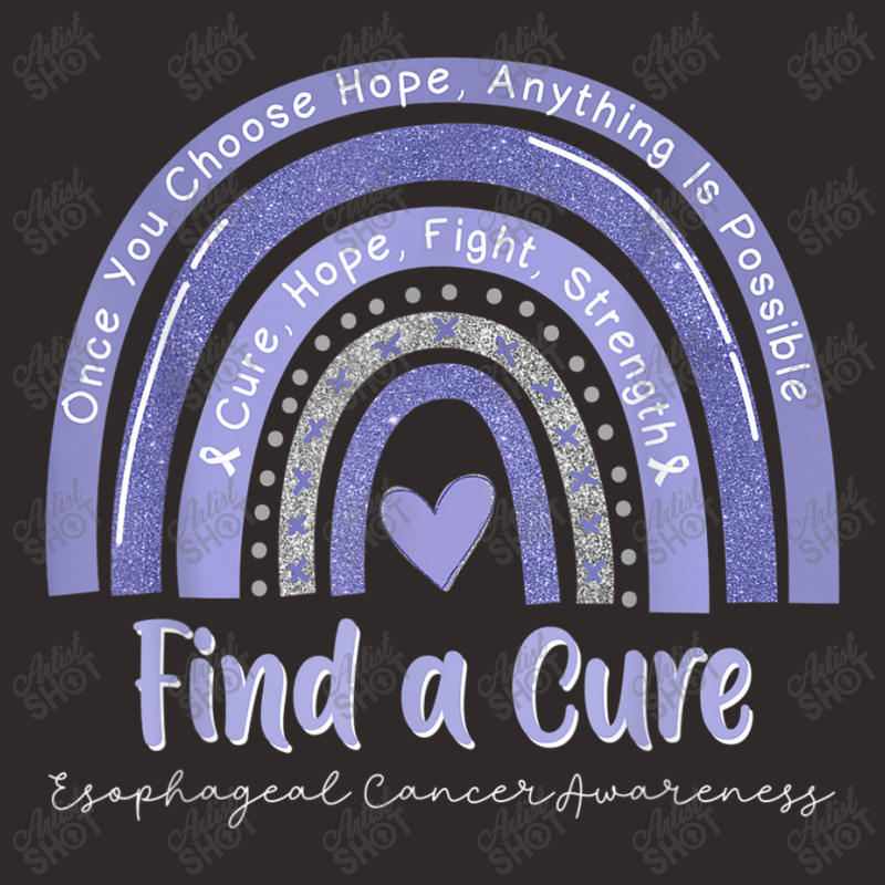 Rainbow Cure Hope Fight Strength Esophageal Cancer Awareness Racerback Tank by LaytonDesign | Artistshot