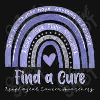 Rainbow Cure Hope Fight Strength Esophageal Cancer Awareness Scorecard Crop Tee | Artistshot