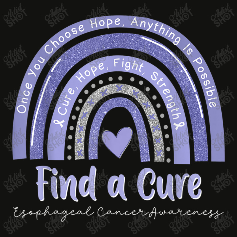 Rainbow Cure Hope Fight Strength Esophageal Cancer Awareness Scorecard Crop Tee by LaytonDesign | Artistshot