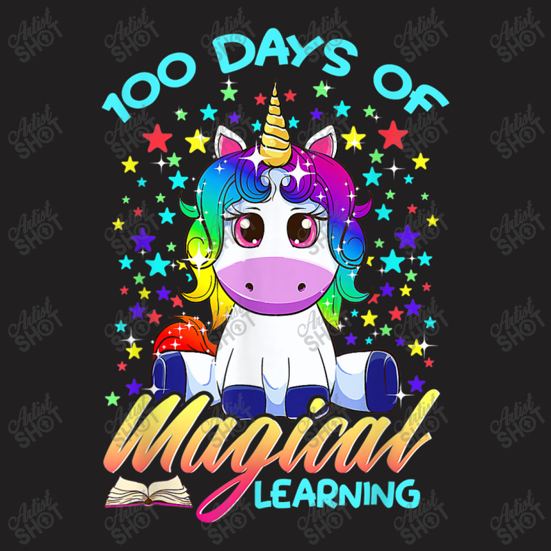 Unicorn Happy 100th Day Of School T-shirt | Artistshot