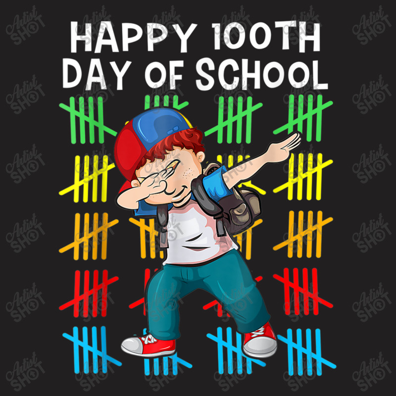 Dabbing Happy 100th Day Of School T-shirt | Artistshot