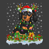 Dachshund Family Matching Xmas Lighting Santa Dachshund Doxie Christma Men's Polo Shirt | Artistshot