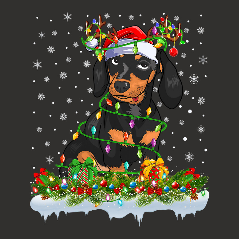 Dachshund Family Matching Xmas Lighting Santa Dachshund Doxie Christma Champion Hoodie by pester | Artistshot