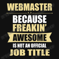 Webmaster Because Freakin' Awesome Isn't A Job Title Baby Beanies | Artistshot