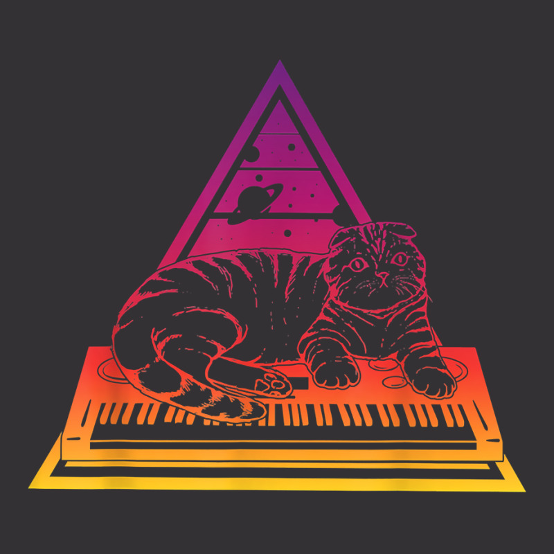 Synthesizer Cat Techno Synth Analog T Shirt Vintage Hoodie And Short Set | Artistshot