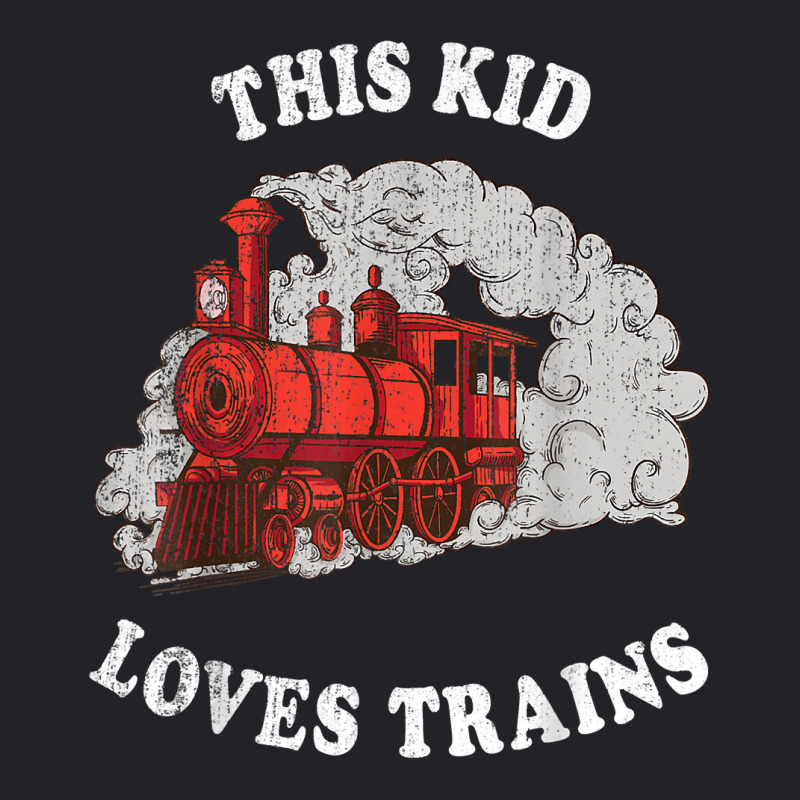 This Kid Loves Trains Locomotive Wagon Boys Girls Toddler T Shirt Youth Tee by derosaatlamos | Artistshot