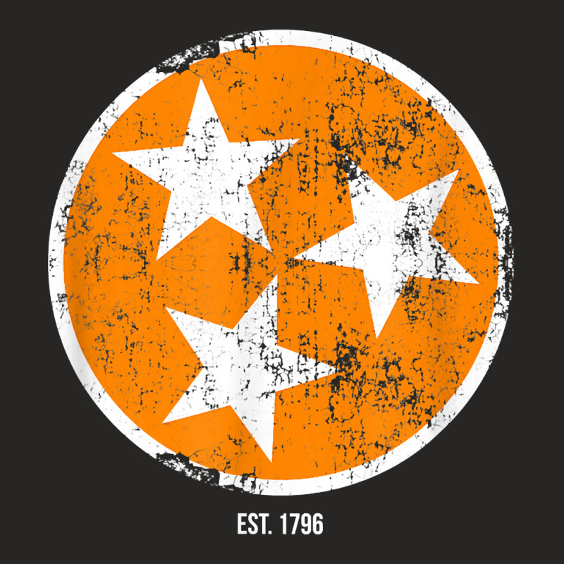 Tennessee Shirt State Flag Orange & White Vintage Est. 1796 Ladies Fitted T-Shirt by milkeyderamse | Artistshot