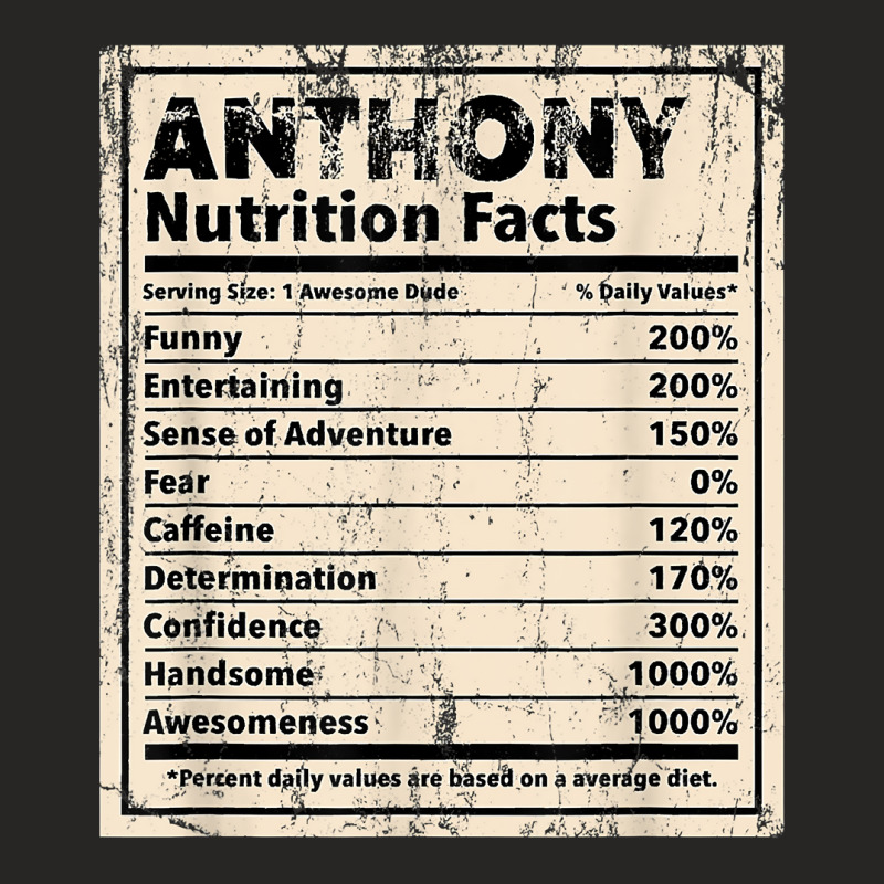 Anthony Nutrition Facts Funny Name Humor Nickname T Shirt Ladies Fitted T-Shirt by spizerrleppleq | Artistshot