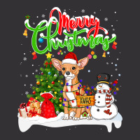 Chihuahua Xmas Lighting Matching Santa Chihuahua Dog Wearing Christmas Vintage Hoodie And Short Set | Artistshot