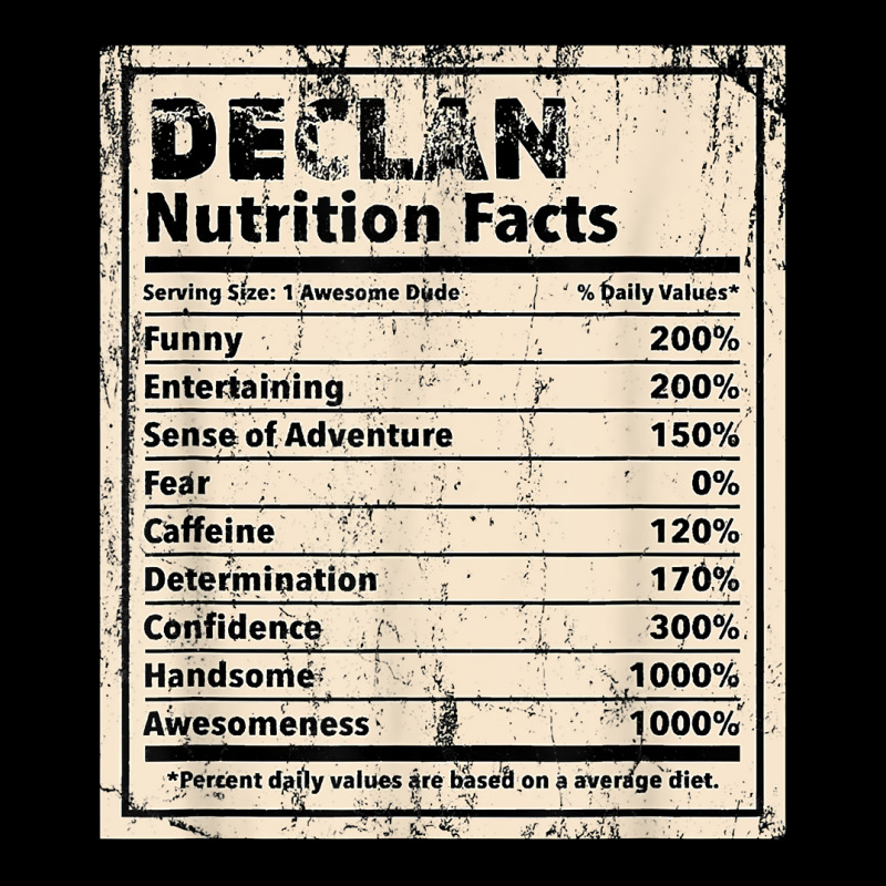 Declan Nutrition Facts Funny Name Humor Nickname T Shirt Baby Tee by spizerrleppleq | Artistshot