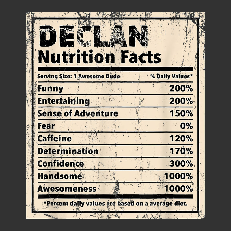 Declan Nutrition Facts Funny Name Humor Nickname T Shirt Baby Bodysuit by spizerrleppleq | Artistshot