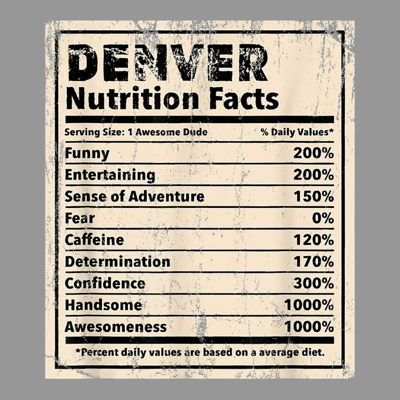 Denver Nutrition Facts Funny Name Humor Nickname T Shirt Women's V-Neck T-Shirt by spizerrleppleq | Artistshot