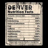 Denver Nutrition Facts Funny Name Humor Nickname T Shirt Cropped Hoodie | Artistshot