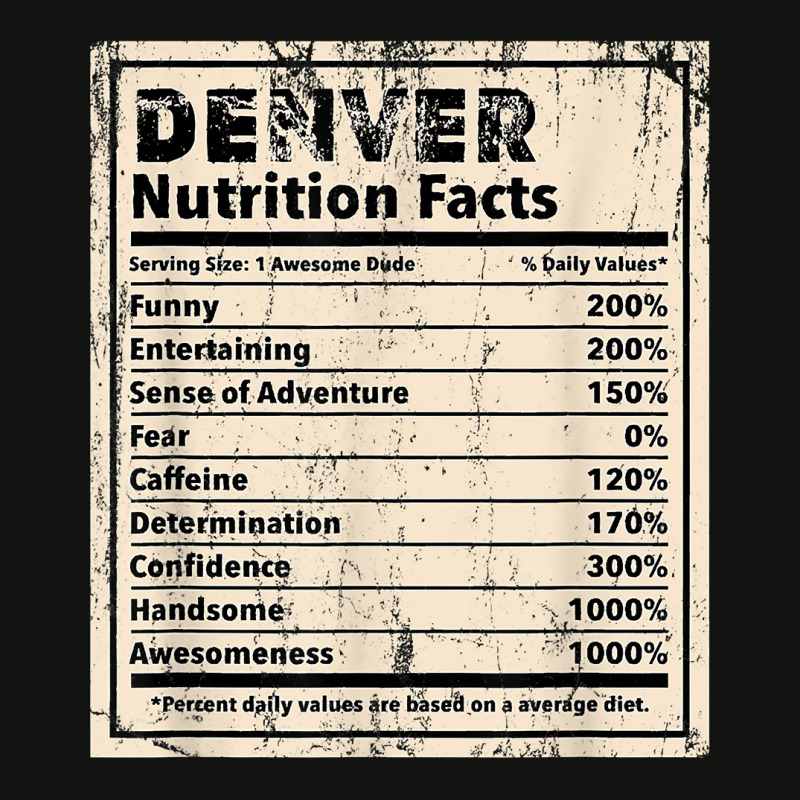 Denver Nutrition Facts Funny Name Humor Nickname T Shirt Scorecard Crop Tee by spizerrleppleq | Artistshot