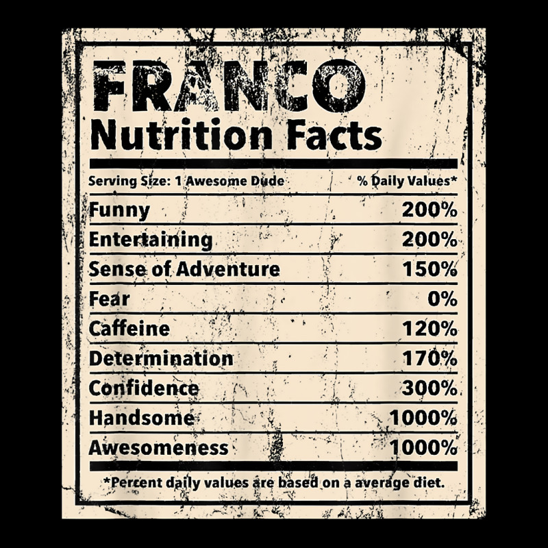 Franco Nutrition Facts Funny Name Humor Nickname T Shirt Pocket T-Shirt by spizerrleppleq | Artistshot