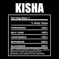 Kisha Nickname First Name Nutrition Facts Funny T Shirt Women's V-neck T-shirt | Artistshot