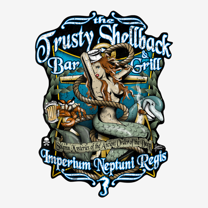 Trusty Shellback Bar And Grill Equator Crossing Nautical Art T Shirt Ladies Polo Shirt by vorgasofaguiarb | Artistshot