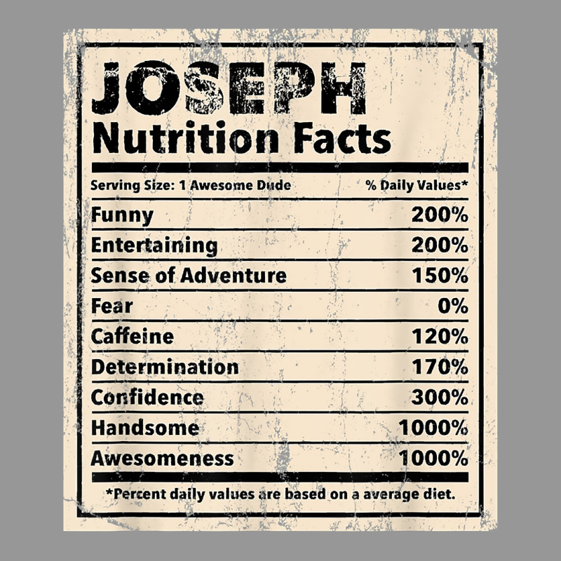 Joseph Nutrition Facts Funny Name Humor Nickname T Shirt Women's V-Neck T-Shirt by spizerrleppleq | Artistshot