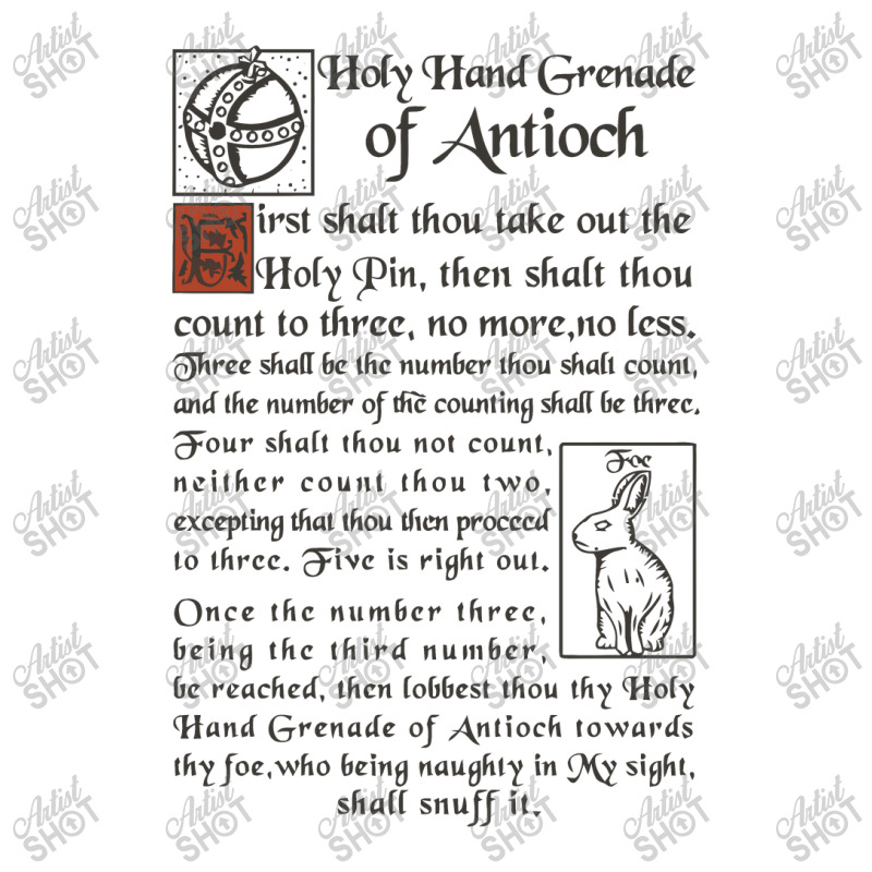 Holy Hand Grenade Script Holy Grail Youth Zipper Hoodie | Artistshot